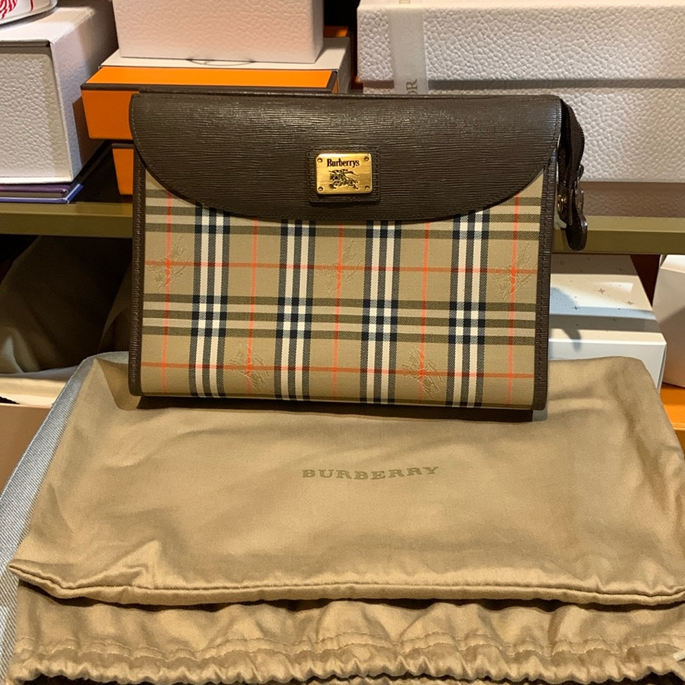 Vintage Burberry Nova Check Clutch
